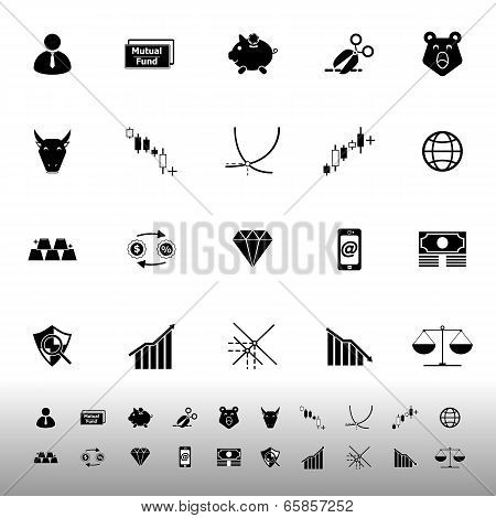 Stock Market Icons On White Background