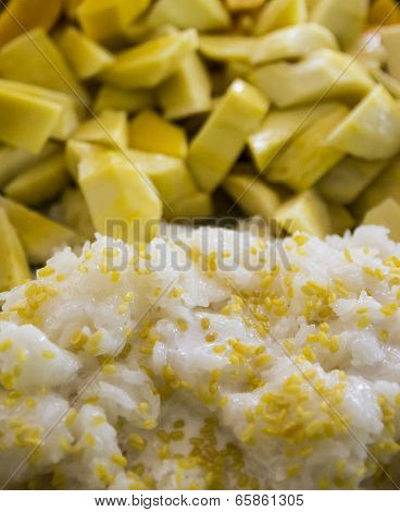 Sticky Rice And Mango Thai Dessert