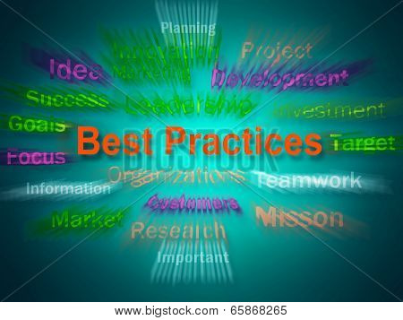 Best Practices Brainstorm Displays Optimum Business Procedures