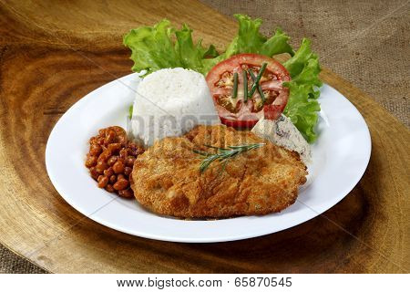 breaded steak