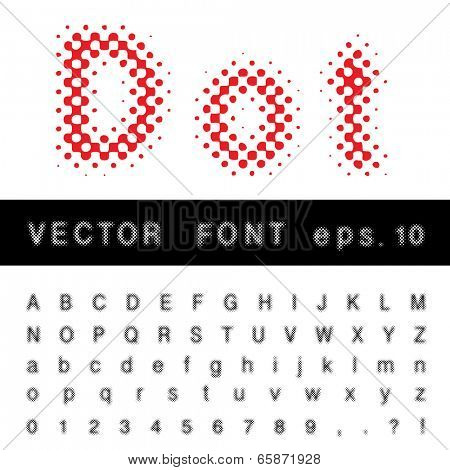 original dotted raster vector alphabet