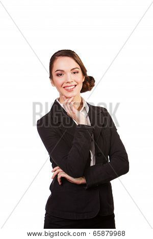 closeup portrait of a young business woman