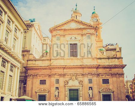 Retro Look Chiesa Del Gesu In Genoa