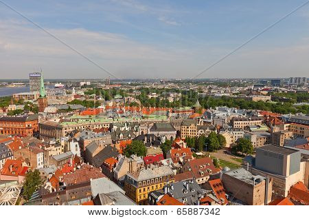View Of Old Town (unesco Site). Riga, Latvia