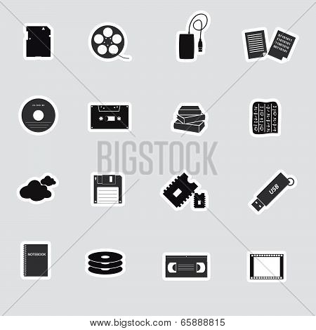 data storage media stickers