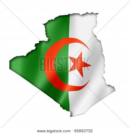 Algerian Flag Map