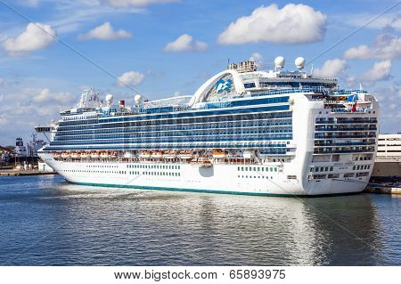 Cruise Ship In The Harbor