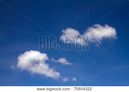 Blue Sky With Cloud Closeup