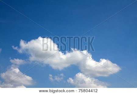 Blue Sky With Cloud Closeup