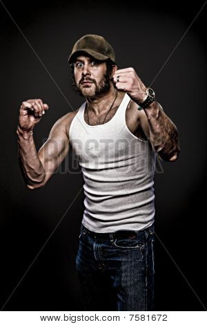 Angry ländlichen harter Kerl