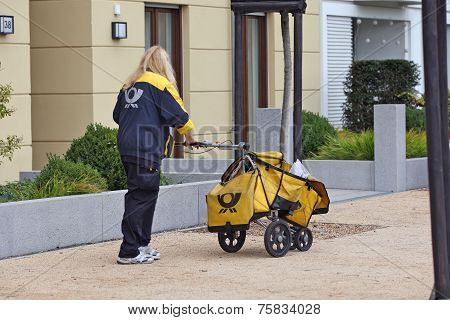 Typical German Postwoman