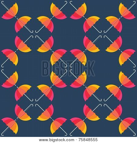 Vector umbrellas. Abstract seamless pattern design. Colorful ban