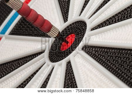 Dart In Bullseye Close Up