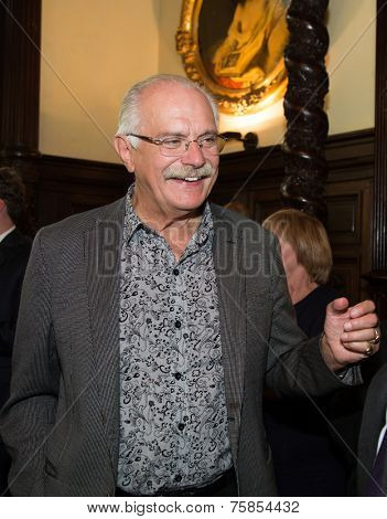 MOSCOW - JUNE, 20: T.Semina and Press conference Russian Italian film Amori elementari. Welcome reception at the Embassy of Italy. June 20, 2014 in Moscow, Russia