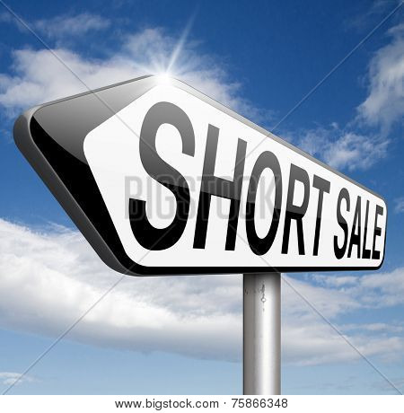 short sale reduced prices sales banner mortgage foreclosure and house reposession 