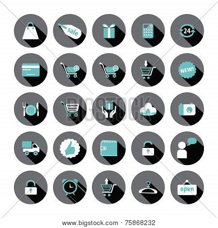 Shopping And Sale Vector Icons.