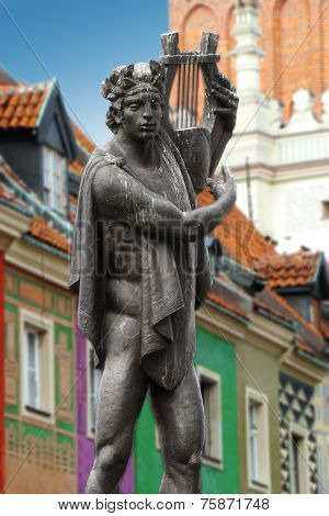 Poznan, Apollo Fountain In The Old Market