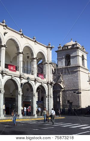 Plaza de Armas (Main Square) in Arequipa, Peru