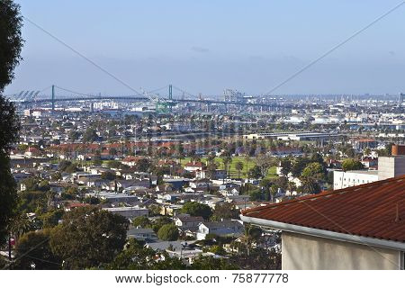 Port Of Long Beach California And Industrial Area.