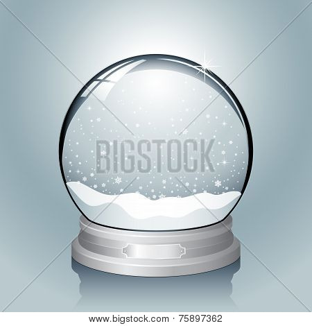 Silver Snow Globe