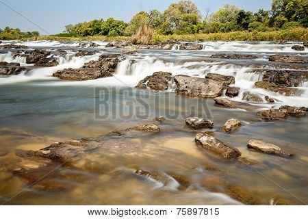 Famous Popa Falls In Caprivi, North Namibia