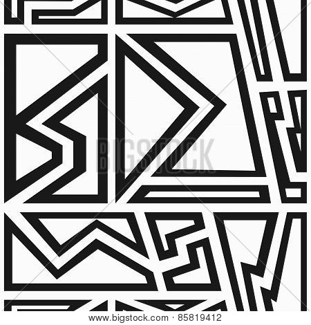 Monochrome Geometric Seamless Pattern