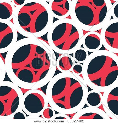 Red Circle Seamless Pattern