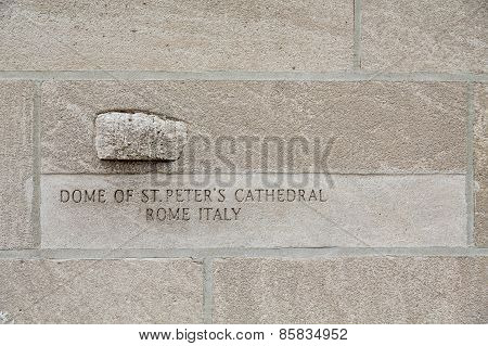 Stone From Dome Of St Peters