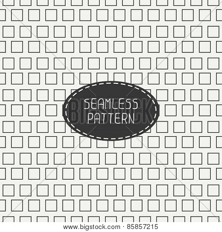 Geometric monochrome hipster line squares seamless pattern. Paper for scrapbook. Tiling. Chess board