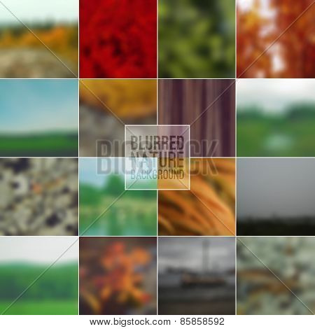 Set Of Blurred Backgrounds Landscape