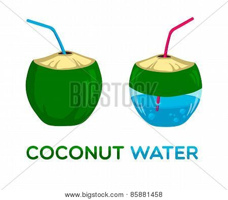 Vector logo for coconut water