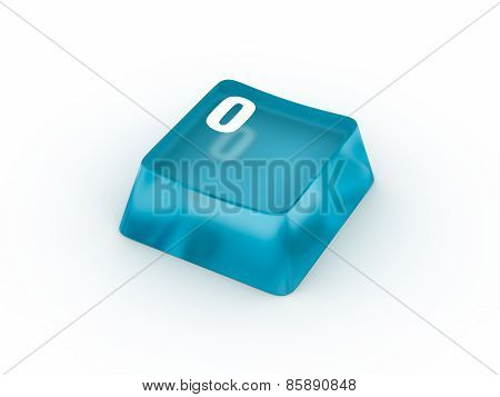 Keyboard button with number zero