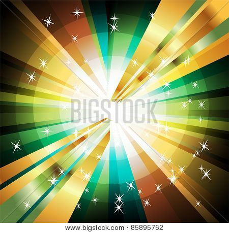 Abstract colorful background of star burst