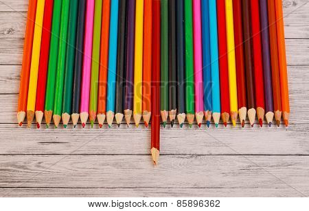 Display Of Colored Pencils