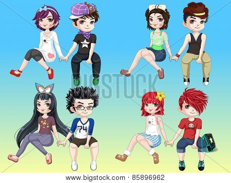 Cute Couples Cartoon