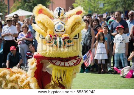 Chinese Lion At The Norooz Festival And Persian Parade