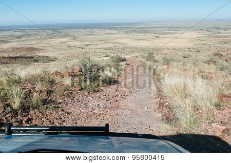 Road Down From The Brukkaros Volcano