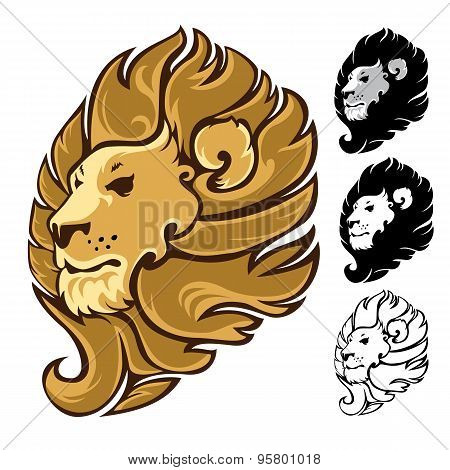 Lion Head Mascot Emblem