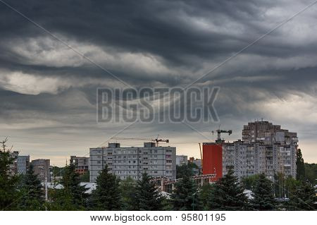 Dark Clouds Asperatus Over Kaliningrad