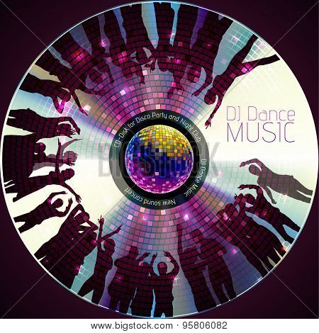 Disco Abstract Background. Record Or Disk