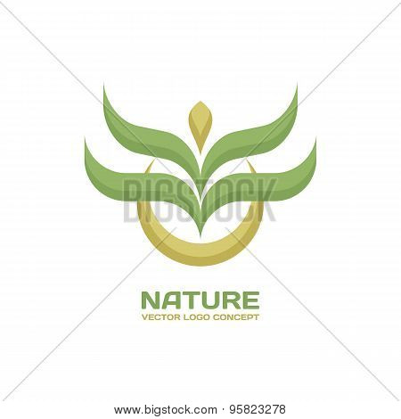 Nature - vector logo concept. Leafs ecology vector illustration. Organic product logo. Nature logo.