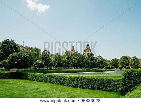 Hofgarten Park In Munich, Germany