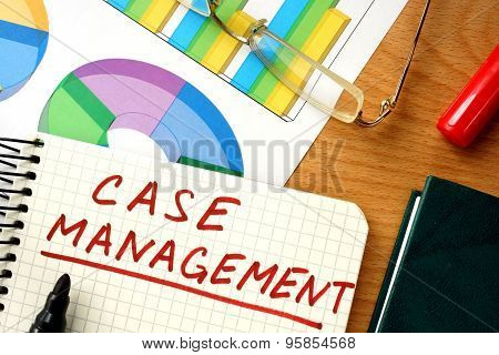 Note with words case management.