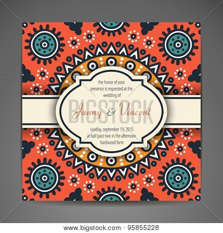 Elegant Indian ornamentation on a dark background