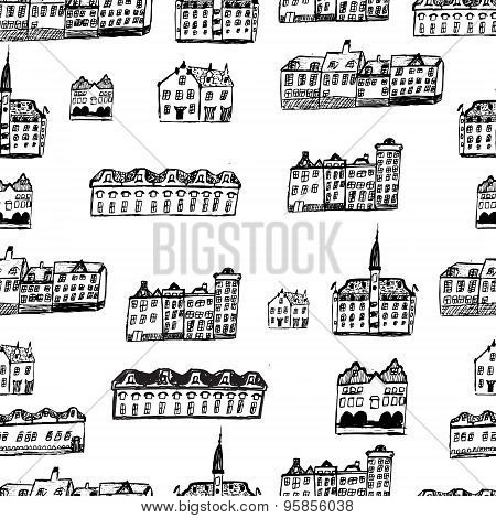 pattern with houses