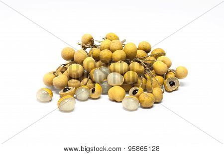 Isolated Fresh Longon on white background
