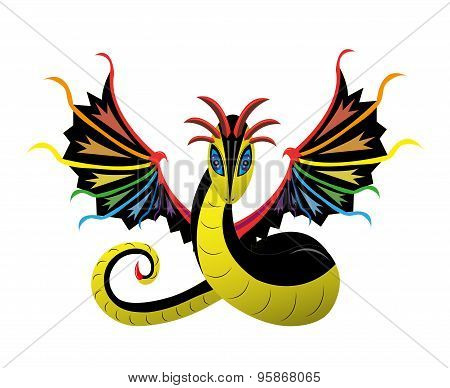 Winged snake rainbow