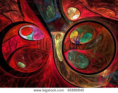 Abstract Fractal Red Balls, Background