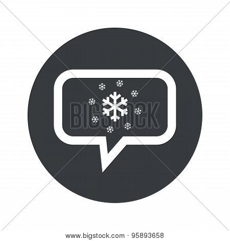 Round snow dialog icon