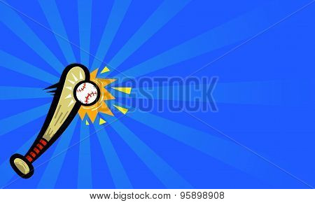 Baseball Bat and Ball Background